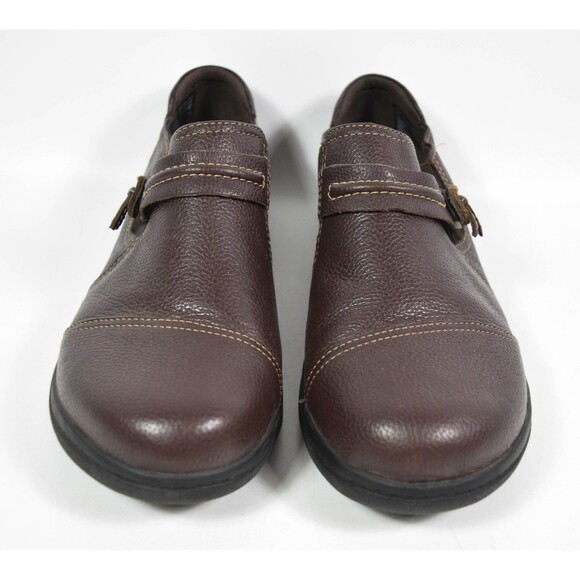 Clarks Cheyn Madi Brown Leather Slip On Shoes Size 9M - Picture 2 of 8